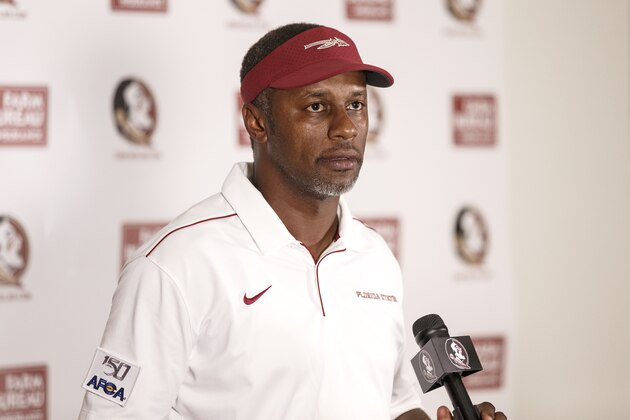TALLAHASSEE, FL - AUGUST 31: Head Coach Willie Taggart of the Florida State Seminoles answers questions from the post game press conference after the game against the Boise State Broncos at Doak Campbell Stadium on Bobby Bowden Field on August 31, 2019 in Tallahassee, Florida. Boise State defeated Florida State 36 to 31. (Photo by Don Juan Moore/Getty Images) TALLAHASSEE, FL - AUGUST 31: Head Coach Willie Taggart of the Florida State Seminoles answers questions from the post game press conference after the game against the Boise State Broncos at Doak Campbell Stadium on Bobby Bowden Field on August 31, 2019 in Tallahassee, Florida. Boise State defeated Florida State 36 to 31. (Photo by Don Juan Moore/Getty Images)