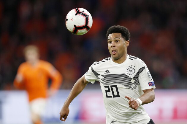Serge Gnabry of Germany during the UEFA EURO 2020 qualifier group C qualifying match between The Netherlands and Germany at the Johan Cruijff Arena on March 24, 2019 in Amsterdam, The Netherlands(Photo by VI Images via Getty Images)