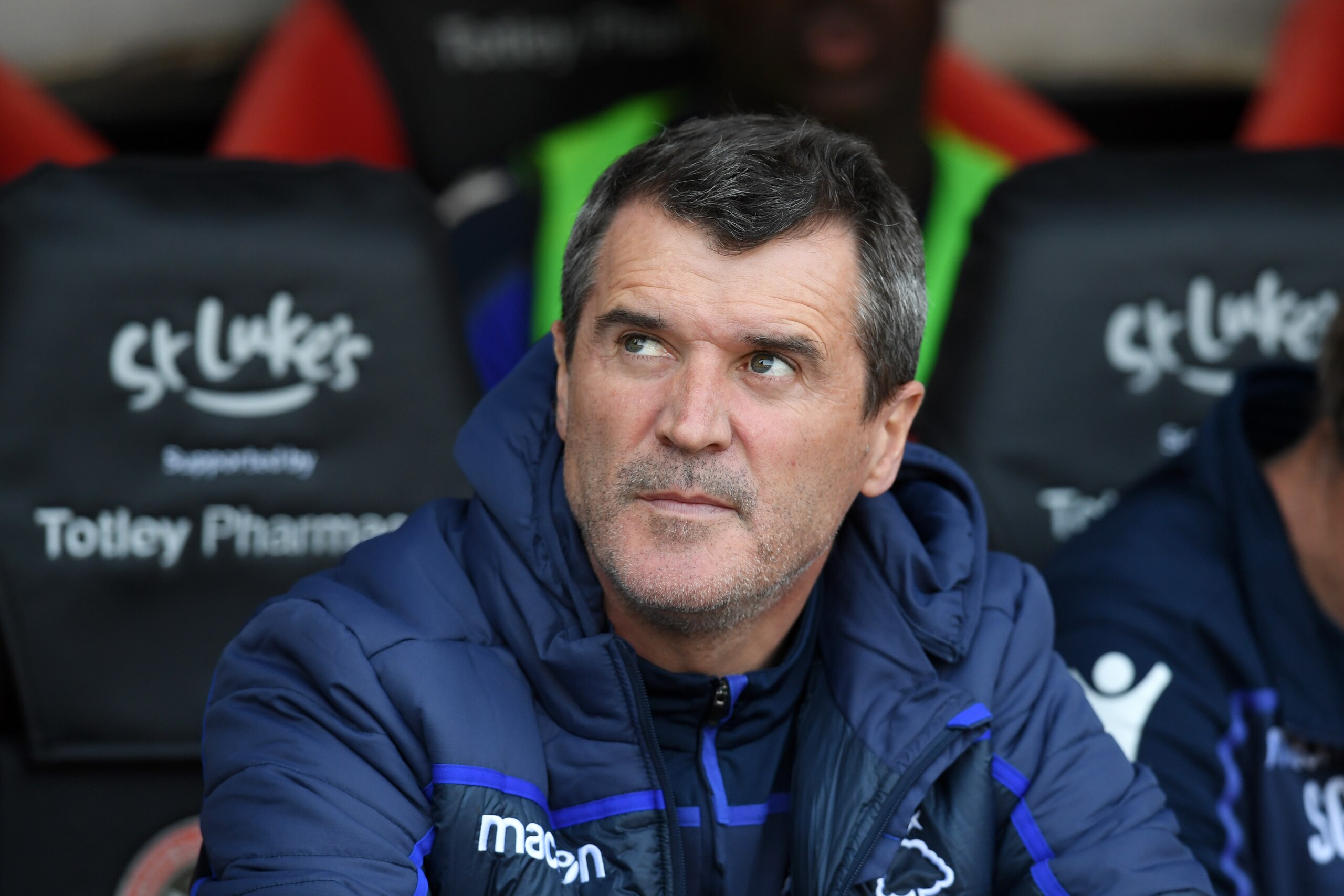 SHEFFIELD, ENGLAND - APRIL 19: Roy Keane, Assistant Manager of Nottingham Forest looks on prior to the Sky Bet Championship match between Sheffield United and Nottingham Forest at Bramall Lane on April 19, 2019 in Sheffield, England. (Photo by Ross Kinnaird/Getty Images) SHEFFIELD, ENGLAND - APRIL 19: Roy Keane, Assistant Manager of Nottingham Forest looks on prior to the Sky Bet Championship match between Sheffield United and Nottingham Forest at Bramall Lane on April 19, 2019 in Sheffield, England. (Photo by Ross Kinnaird/Getty Images)