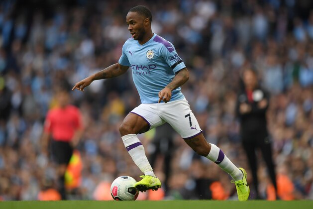 MANCHESTER, ENGLAND - AUGUST 31: Raheem Sterling of Manchester City runs with the ball the ball during the Premier League match between Manchester City and Brighton & Hove Albion at Etihad Stadium on August 31, 2019 in Manchester, United Kingdom. (Photo by Shaun Botterill/Getty Images) MANCHESTER, ENGLAND - AUGUST 31: Raheem Sterling of Manchester City runs with the ball the ball during the Premier League match between Manchester City and Brighton & Hove Albion at Etihad Stadium on August 31, 2019 in Manchester, United Kingdom. (Photo by Shaun Botterill/Getty Images)