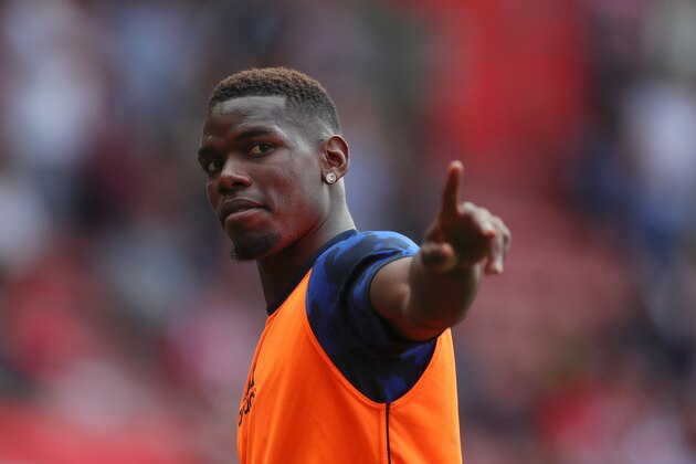 SOUTHAMPTON, ENGLAND - AUGUST 31: Paul Pogba of Manchester United warms up prior to the Premier League match between Southampton FC and Manchester United at St Mary's Stadium on August 31, 2019 in Southampton, United Kingdom. (Photo by Catherine Ivill/Getty Images)