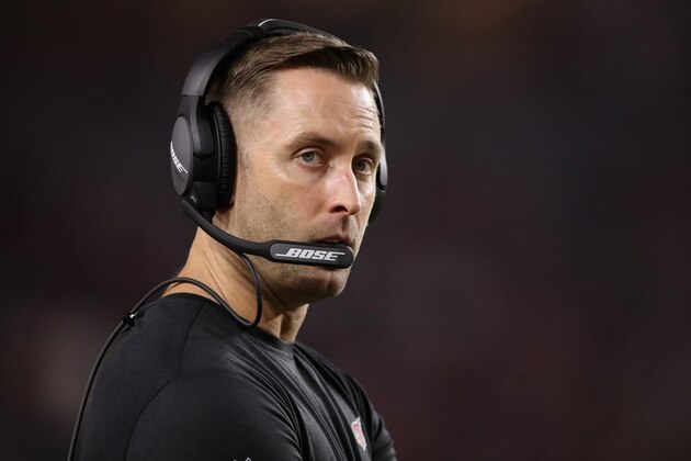 GLENDALE, ARIZONA - AUGUST 08:  Head coach Kliff Kingsbury of the Arizona Cardinals watches from the sidelines during the NFL preseason game against the Los Angeles Chargers at State Farm Stadium on August 08, 2019 in Glendale, Arizona. The Cardinals defeated the Chargers 17-13.  (Photo by Christian Petersen/Getty Images)
