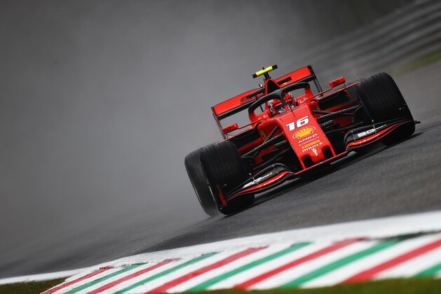 MONZA, ITALY - SEPTEMBER 06: Charles Leclerc of Monaco driving the (16) Scuderia Ferrari SF90 on track during practice for the F1 Grand Prix of Italy at Autodromo di Monza on September 06, 2019 in Monza, Italy. (Photo by Lars Baron/Getty Images)