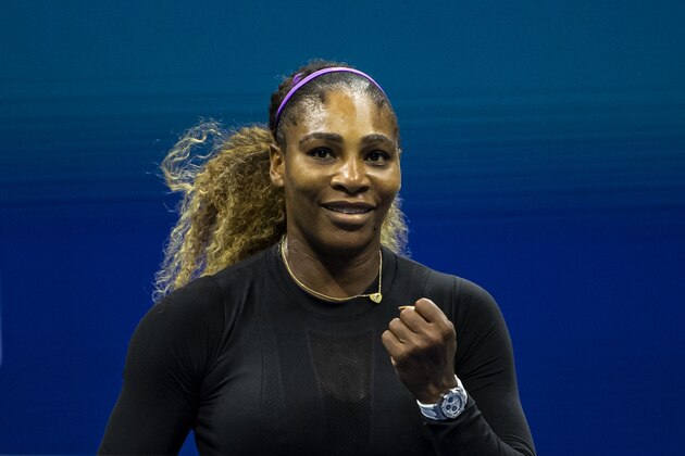 NEW YORK, NEW YORK - SEPTEMBER 05: Serena Williams of the United States celebrates her victory against Elina Svitolina of Ukraine at Arthur Ashe Stadium at the USTA Billie Jean King National Tennis Center on September 05, 2019 in New York City. (Photo by TPN/Getty Images)