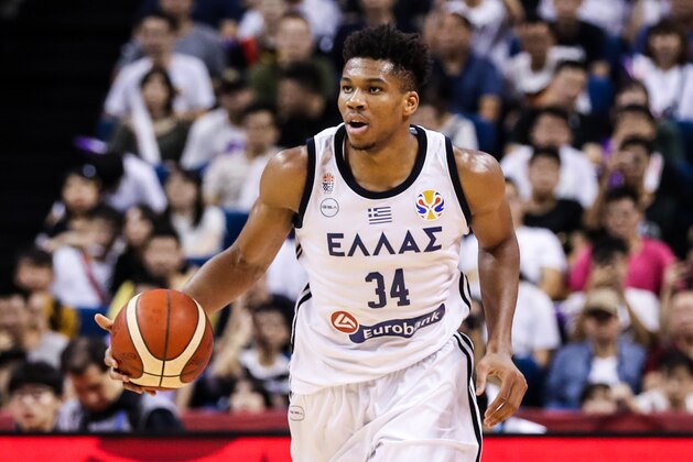 NANJING, CHINA - SEPTEMBER 05: Antetokounmpo Giannis #34 of Greece in action during 1st round Group F match between Greece and New Zealand of 2019 FIBA World Cup at Nanjing Youth Olympic Sports Park Gymnasium on September 05, 2019 in Nanjing, China. (Photo by Shi Tang/Getty Images)