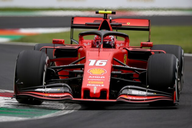 MONZA, ITALY - SEPTEMBER 06: Charles Leclerc of Monaco driving the (16) Scuderia Ferrari SF90 on track during practice for the F1 Grand Prix of Italy at Autodromo di Monza on September 06, 2019 in Monza, Italy. (Photo by Charles Coates/Getty Images)