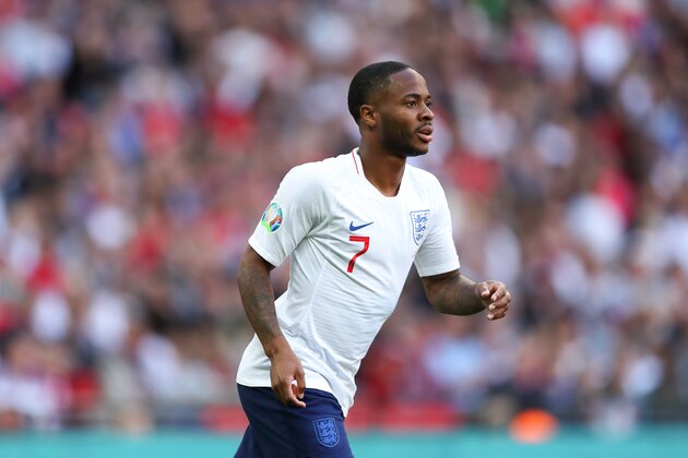 LONDON, ENGLAND - SEPTEMBER 07: Raheem Sterling of England during the UEFA Euro 2020 qualifier match between England and Bulgaria at Wembley Stadium on September 7, 2019 in London, England. (Photo by James Williamson - AMA/Getty Images)