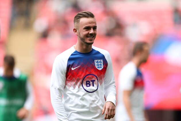LONDON, ENGLAND - SEPTEMBER 07: James Maddison of England during the UEFA Euro 2020 qualifier match between England and Bulgaria at Wembley Stadium on September 7, 2019 in London, England. (Photo by James Williamson - AMA/Getty Images)