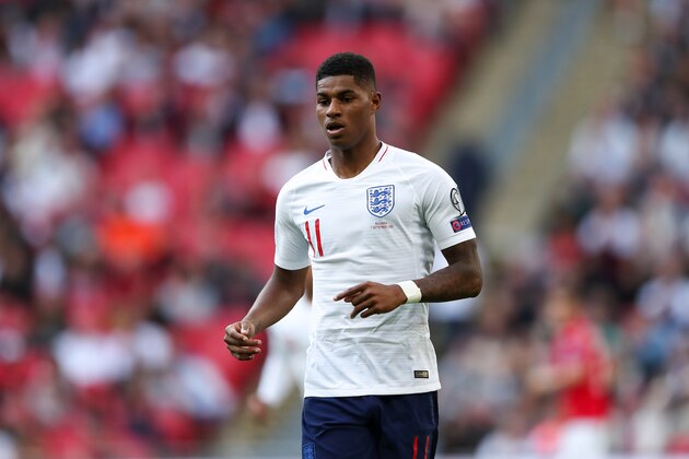 LONDON, ENGLAND - SEPTEMBER 07: Marcus Rashford of England during the UEFA Euro 2020 qualifier match between England and Bulgaria at Wembley Stadium on September 7, 2019 in London, England. (Photo by James Williamson - AMA/Getty Images)