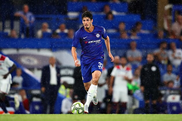 LONDON, ENGLAND - AUGUST 07: Lucas Piazon of Chelsea in action during the pre-season friendly match between Chelsea and Olympique Lyonnais at Stamford Bridge on August 7, 2018 in London, England.  (Photo by Chris Brunskill/Fantasista/Getty Images)