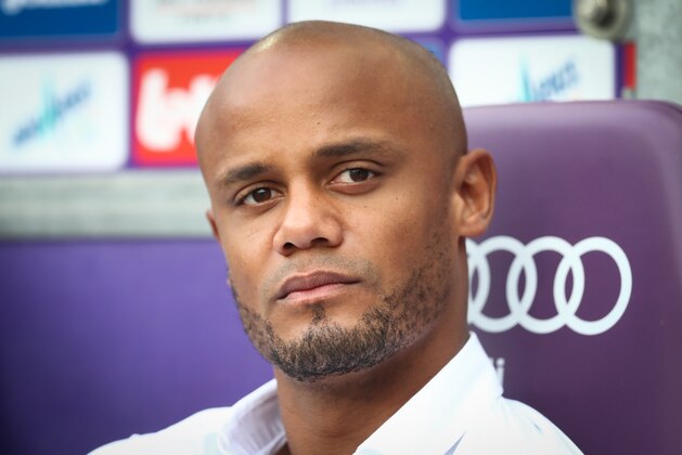 Anderlecht's Vincent Kompany pictured before a soccer match between RSC Anderlecht and Standard de Liege, Sunday 01 September 2019 in Anderlecht, on day six of the 'Jupiler Pro League' Belgian soccer championship season 2019-2020. BELGA PHOTO VIRGINIE LEFOUR        (Photo credit should read VIRGINIE LEFOUR/AFP/Getty Images)