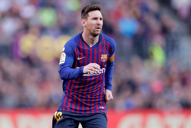 BARCELONA, SPAIN - MARCH 30: Lionel Messi of FC Barcelona  during the La Liga Santander  match between FC Barcelona v Espanyol at the Camp Nou on March 30, 2019 in Barcelona Spain (Photo by Jeroen Meuwsen/Soccrates/Getty Images)