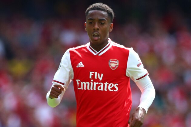 LONDON, ENGLAND - AUGUST 17: Joe Willock of Arsenal during the Premier League match between Arsenal FC and Burnley FC at Emirates Stadium on August 17, 2019 in London, United Kingdom. (Photo by Chloe Knott - Danehouse/Getty Images)