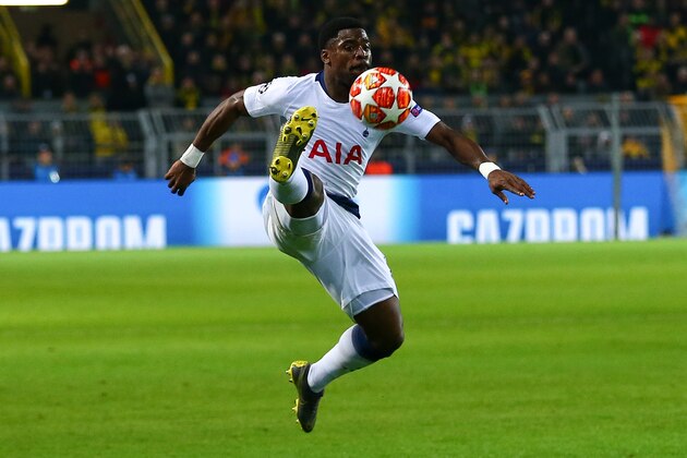 DORTMUND, GERMANY - MARCH 05: Serge Aurier of Tottenham Hotspur during the UEFA Champions League Round of 16 Second Leg match between Borussia Dortmund and Tottenham Hotspur at Westfalen Stadium on March 5, 2019 in Dortmund, North Rhine-Westphalia. (Photo by Robbie Jay Barratt - AMA/Getty Images)