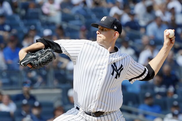 NEW YORK, NY - AUGUST 17:  Pitcher James Paxton #65 of the New York Yankees pitches in an MLB baseball game against the Cleveland Indians at Yankee Stadium in the Bronx borough of New York City on August 17, 2019. Yankees won 6-5. (Photo by Paul Bereswill/Getty Images)