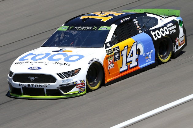 LAS VEGAS, NEVADA - SEPTEMBER 13: Clint Bowyer, driver of the #14 Toco Warranty Ford, drives during practice for the Monster Energy NASCAR Cup Series South Point 400 at Las Vegas Motor Speedway on September 13, 2019 in Las Vegas, Nevada. (Photo by Jonathan Ferrey/Getty Images)