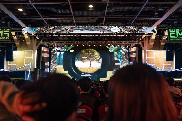 HONG KONG, HONG KONG - August 26, 2018: Audiences watch a match of Hong Kong PUBG World Invitatiobal at the ICBC (Asia) E-Sports & Music Festival Hong Kong on August 26, 2018 in Hong Kong, Hong Kong. (Photo by Anthony Kwan/Getty Images for Hong Kong Tourism Board)