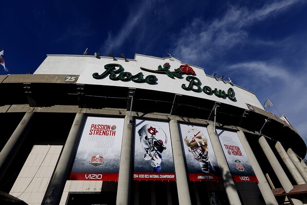 A general view of the Rose Bowl before Auburn University takes on Florida State in the 2014 BCS Championship NCAA College Football game on Monday, Jan. 6, 2014 in Pasadena, Calif. (AP Photo/Doug Benc) A general view of the Rose Bowl before Auburn University takes on Florida State in the 2014 BCS Championship NCAA College Football game on Monday, Jan. 6, 2014 in Pasadena, Calif. (AP Photo/Doug Benc)