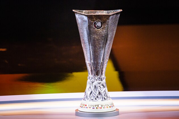 MONACO, MONACO - AUGUST 30: The UEFA Europa League trophy exposed at Forum Grimaldi Draw Hall during the Kick-Off 2019/2020 - UEFA Europa League Draw on August 30, 2019 in Monaco, Monaco. (Photo by Eurasia Sport Images/Getty Images)