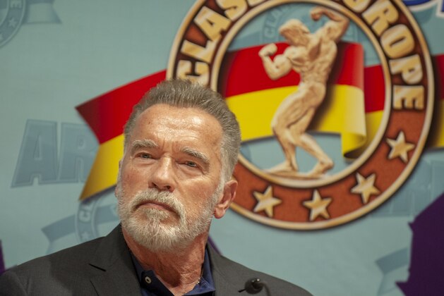 HOSPITALET DE LLOBREGAT, SPAIN - SEPTEMBER 28:  Arnold Schwarzenegger attends the Arnold Classic Europe 2018 held at the Fira Gran Via 2 on September 28, 2018 in Hospitalet de Llobregat, Spain.  (Photo by Robert Marquardt/Getty Images)