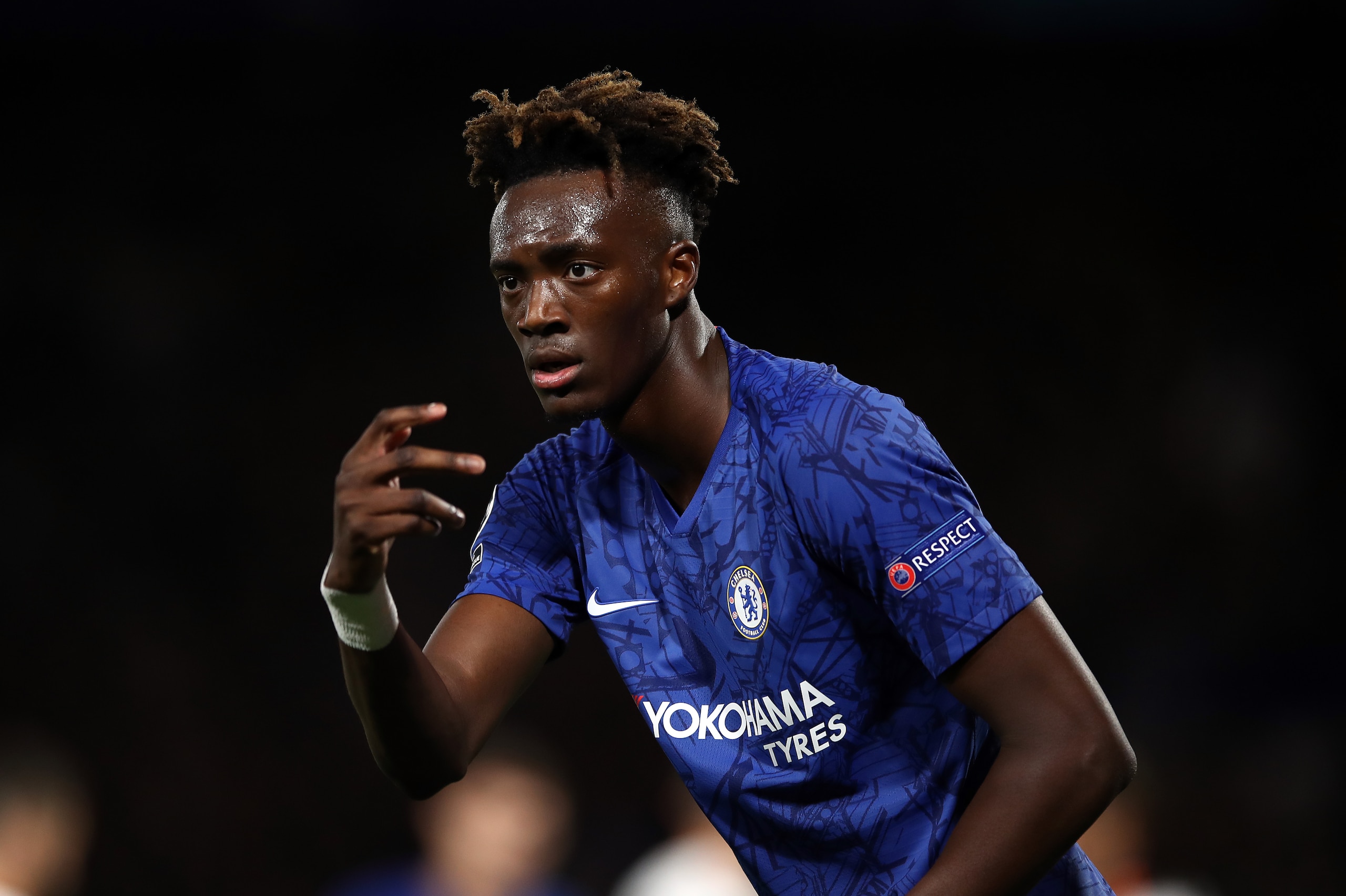 LONDON, ENGLAND - SEPTEMBER 17: Tammy Abraham of Chelsea FC looks on during the UEFA Champions League group H match between Chelsea FC and Valencia CF at Stamford Bridge on September 17, 2019 in London, United Kingdom. (Photo by Bryn Lennon/Bryn Lennon/Getty Images)