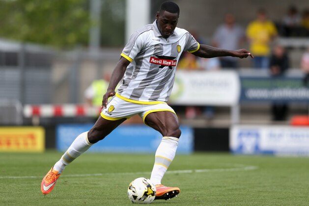 BURTON-UPON-TRENT, ENGLAND - JULY 18:  Kelvin Maynard of Burton Albion passes the ball during the pre season friendly match between Burton Albion and Wolverhampton Wanderers at the Pirelli Stadium on July 18, 2015 in Burton-upon-Trent, England.  (Photo by David Rogers/Getty Images)