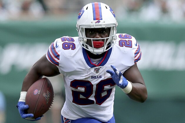 Buffalo Bills running back Devin Singletary (26) in action against the New York Jets during an NFL football game on Sunday, Sep. 8, 2019, in East Rutherford, N.J. (Brad Penner/AP Images for Panini)