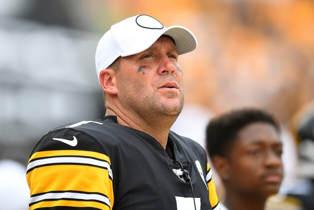 PITTSBURGH, PA - SEPTEMBER 15:  Ben Roethlisberger #7 of the Pittsburgh Steelers looks on during the game against the Seattle Seahawks at Heinz Field on September 15, 2019 in Pittsburgh, Pennsylvania. (Photo by Joe Sargent/Getty Images)