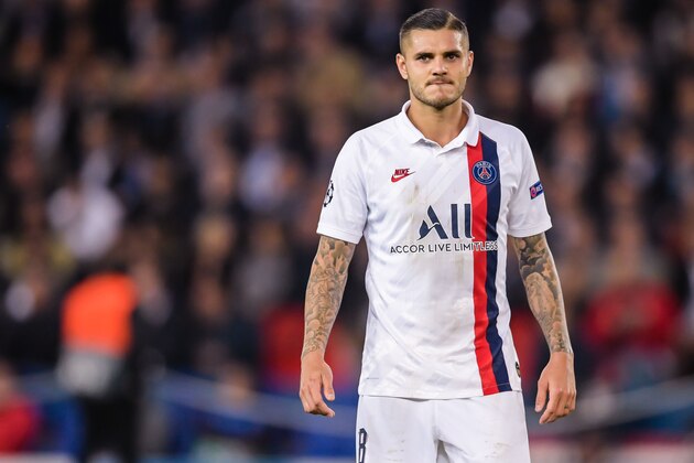 Mauro Icardi of Paris Saint-Germain during the UEFA Champions League group A match between Paris St Germain and Real Madrid at at the Parc des Princes on September 18, 2019 in Paris, France(Photo by VI Images via Getty Images)