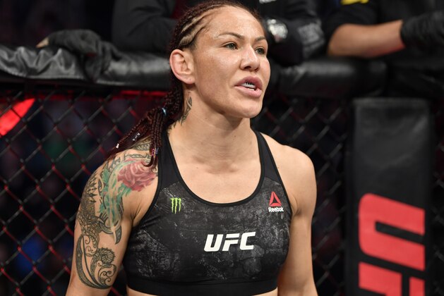 EDMONTON, ALBERTA - JULY 27: Cris Cyborg of Brazil prepares to fight Felicia Spencer of Canada in their featherweight bout during the UFC 240 event at Rogers Place on July 27, 2019 in Edmonton, Alberta, Canada. (Photo by Jeff Bottari/Zuffa LLC/Zuffa LLC) EDMONTON, ALBERTA - JULY 27: Cris Cyborg of Brazil prepares to fight Felicia Spencer of Canada in their featherweight bout during the UFC 240 event at Rogers Place on July 27, 2019 in Edmonton, Alberta, Canada. (Photo by Jeff Bottari/Zuffa LLC/Zuffa LLC)