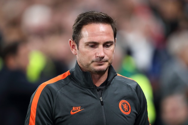 LONDON, ENGLAND - SEPTEMBER 17: A dejected Chelsea manager / head coach Frank Lampard during the UEFA Champions League group H match between Chelsea FC and Valencia CF at Stamford Bridge on September 17, 2019 in London, United Kingdom. (Photo by James Williamson - AMA/Getty Images)