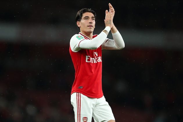 LONDON, ENGLAND - SEPTEMBER 24: Hector Bellerin of Arsenal during the Carabao Cup Third Round match between Arsenal and Nottingham Forest at Emirates Stadium on September 24, 2019 in London, England. (Photo by James Williamson - AMA/Getty Images)