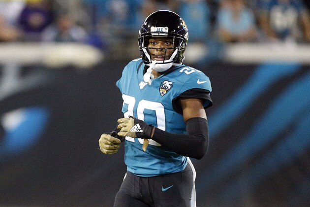 Jacksonville Jaguars cornerback Jalen Ramsey (20) during the second half of an NFL football game against the Tennessee Titans, Thursday, Sept. 19, 2019, in Jacksonville, Fla. (AP Photo/Stephen B. Morton)