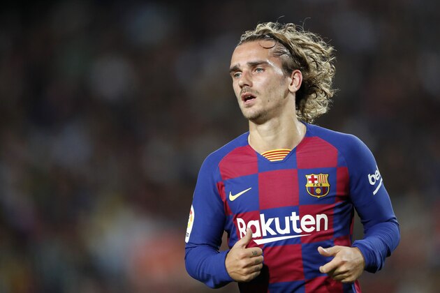 Antoine Griezmann of FC Barcelona during the LaLiga Santander match between FC Barcelona and Villarreal CF at the Camp Nou stadium on September 24, 2019 in Barcelona, Spain(Photo by VI Images via Getty Images)