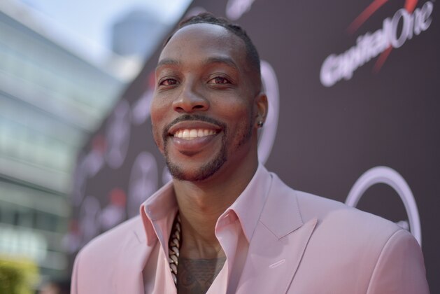 NBA player Dwight Howard, of the Memphis Grizzlies, arrives at the ESPY Awards on Wednesday, July 10, 2019, at the Microsoft Theater in Los Angeles. (Photo by Richard Shotwell/Invision/AP)