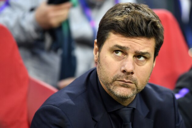 FILE - In this Wednesday, May 8, 2019 file photo, Tottenham manager Mauricio Pochettino looks on before their Champions League semifinal second leg soccer match against Ajax at the Johan Cruyff ArenA in Amsterdam, Netherlands. Mauricio Pochettino, Pep Guardiola, and  Jürgen Klopp, and  are the three finalists for the FIFA best men's coach award. (AP Photo/Martin Meissner)