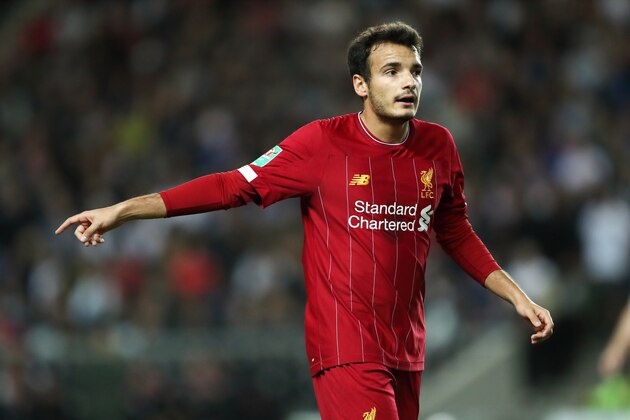 MILTON KEYNES, ENGLAND - SEPTEMBER 25: Pedro Chirivella of Liverpool during the Carabao Cup Third Round match between Milton Keynes Dons and Liverpool at Stadium mk on September 25, 2019 in Milton Keynes, England. (Photo by James Williamson - AMA/Getty Images)