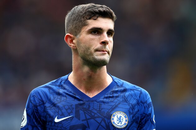 LONDON, ENGLAND - AUGUST 31: Christian Pulisic of Chelsea during the Premier League match between Chelsea FC and Sheffield United at Stamford Bridge on August 31, 2019 in London, United Kingdom.  (Photo by Clive Rose/Getty Images)