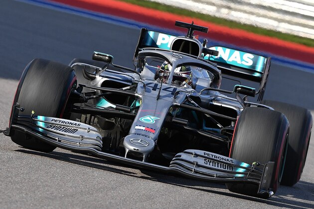 Mercedes' British driver Lewis Hamilton during the Formula One Russian Grand Prix at The Sochi Autodrom Circuit in Sochi on September 29, 2019. (Photo by Dimitar DILKOFF / AFP)        (Photo credit should read DIMITAR DILKOFF/AFP/Getty Images)