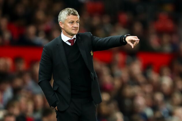 MANCHESTER, ENGLAND - SEPTEMBER 25:  Ole Gunnar Solskjaer the head coach / manager of Manchester United during the Carabao Cup Third Round match between Manchester United and Rochdale AFC at Old Trafford on September 25, 2019 in Manchester, England. (Photo by Robbie Jay Barratt - AMA/Getty Images)