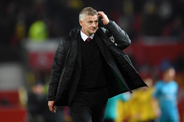 MANCHESTER, ENGLAND - SEPTEMBER 30:   Ole Gunnar Solskjaer, Manager of Manchester United walks off the pitch after the Premier League match between Manchester United and Arsenal FC at Old Trafford on September 30, 2019 in Manchester, United Kingdom. (Photo by Michael Regan/Getty Images)