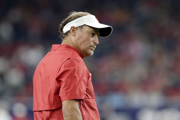 Houston Cougars head coach Dana Holgorsen during the second half of an NCAA college football game against Washington State Friday, Sept. 13, 2019, in Houston. (AP Photo/Michael Wyke)
