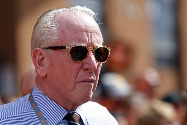 Former NFL quarterback Archie Manning is seen before an NCAA college football game between Tennessee and Georgia Saturday, Sept. 30, 2017, in Knoxville, Tenn. (AP Photo/Wade Payne)