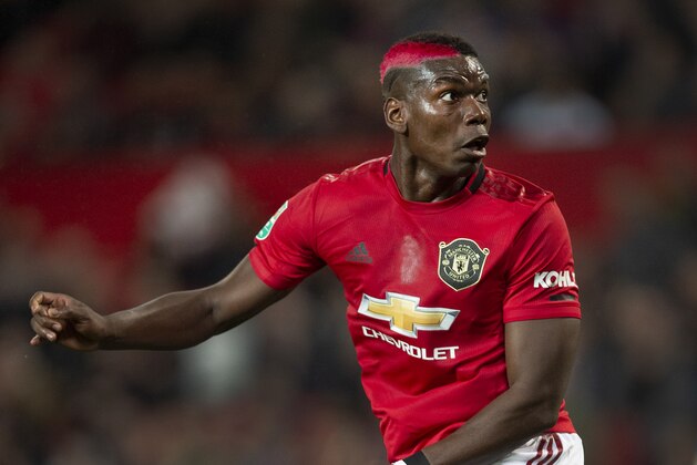 MANCHESTER, ENGLAND - SEPTEMBER 25: Paul Pogba of Manchester United in action during the Carabao Cup Third Round match between Manchester United and Rochdale at Old Trafford on September 25, 2019 in Manchester, England. (Photo by Visionhaus/Getty Images)
