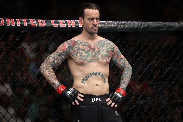 CHICAGO, IL - JUNE 09:  CM Punk prepares to fight Mike Jackson in their welterweight bout during the UFC 225: Whittaker v Romero 2 event at the United Center on June 9, 2018 in Chicago, Illinois. Jackson won by unanimous decision.  (Photo by Dylan Buell/Getty Images)
