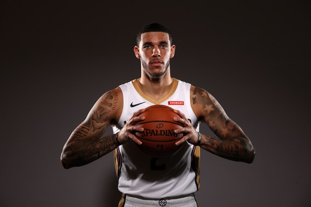 METAIRIE, LOUISIANA - SEPTEMBER 30:  Lonzo Ball #2 of the New Orleans Pelicans poses for a photo during Media Day at the Ochsner Sports Performance Center on September 30, 2019 in Metairie, Louisiana. (Photo by Chris Graythen/Getty Images)
