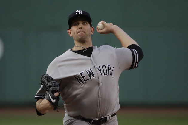 New York Yankees starting pitcher James Paxton delivers to the Boston Red Sox in the first inning of a baseball game at Fenway Park, Friday, July 26, 2019, in Boston. (AP Photo/Elise Amendola) New York Yankees starting pitcher James Paxton delivers to the Boston Red Sox in the first inning of a baseball game at Fenway Park, Friday, July 26, 2019, in Boston. (AP Photo/Elise Amendola)