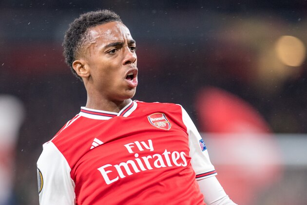 LONDON, ENGLAND - OCTOBER 03: Joe Willock of Arsenal FC celebrate after scoring goal during the UEFA Europa League group F match between Arsenal FC and Standard Liege at Emirates Stadium on October 3, 2019 in London, United Kingdom. (Photo by Sebastian Frej/MB Media/Getty Images)