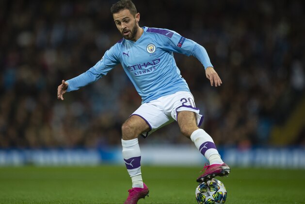 MANCHESTER, ENGLAND - OCTOBER 01: Bernardo Silva of MAnchester City in action during the UEFA Champions League group C match between Manchester City and Dinamo Zagreb at Etihad Stadium on October 01, 2019 in Manchester, United Kingdom. (Photo by Visionhaus)