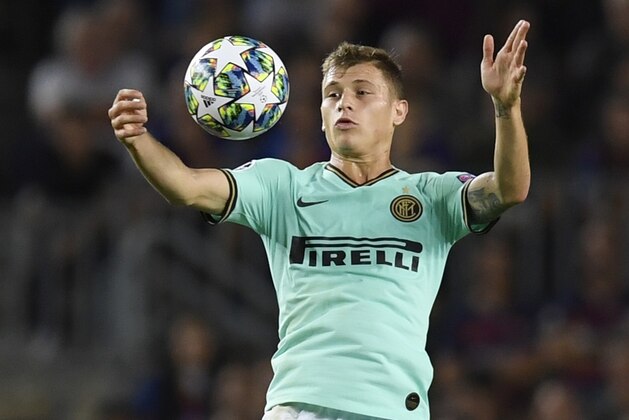 BARCELONA, SPAIN - OCTOBER 02: Nicolo Barella of Inter Milan  during the UEFA Champions League group F match between FC Barcelona and FC Internazionale at Camp Nou on October 02, 2019 in Barcelona, Spain. (Photo by Alex Caparros/Getty Images)